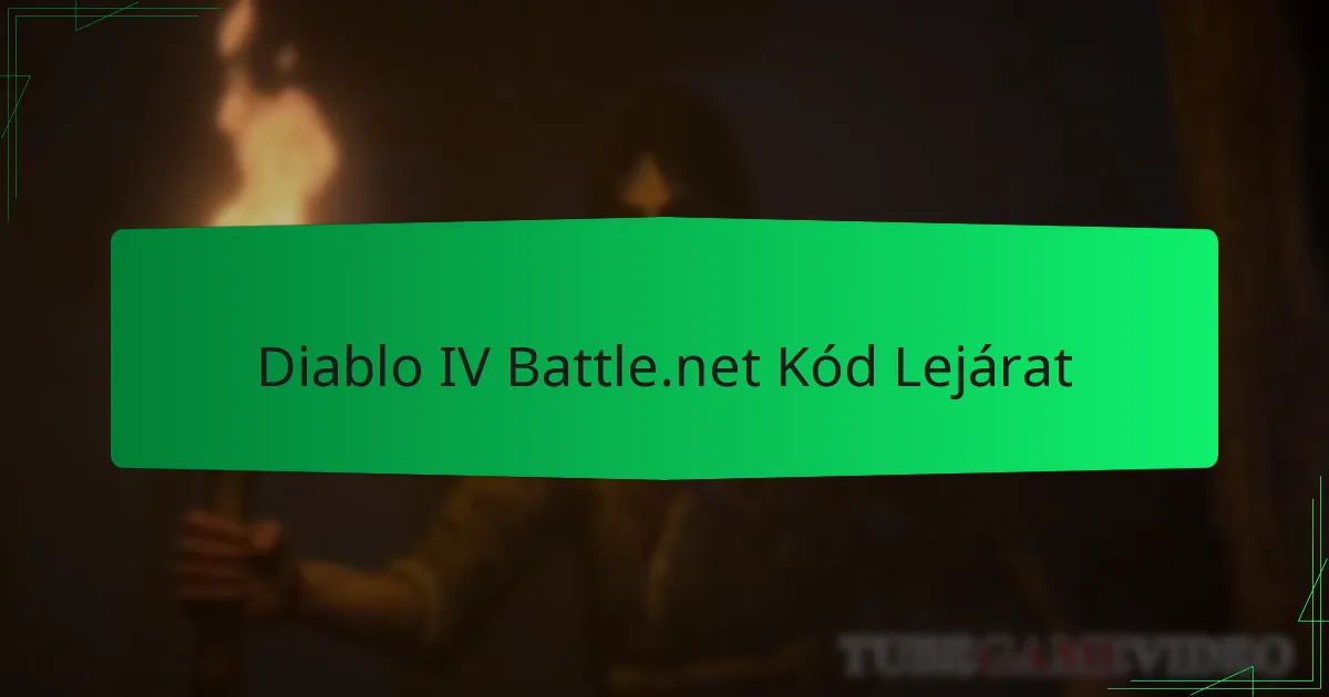 Diablo IV Battle.net Kód Lejárat