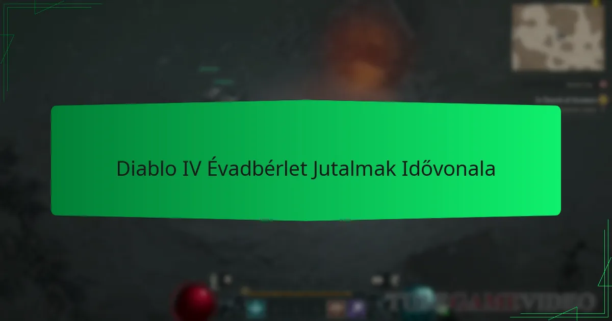 Diablo IV Évadbérlet Jutalmak Idővonala